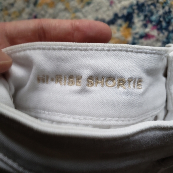 COPY - American Eagle High Rise Shortie Next Level Stretch White Distressed Sho… - Picture 3 of 9
